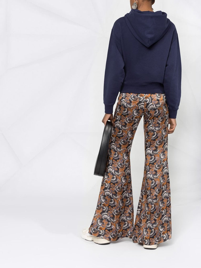 Kenzo Relaxed-Fit Blue Hoodie With Embroidered Logo