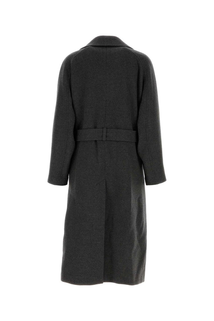 Saint Laurent Charcoal Cashmere Coat