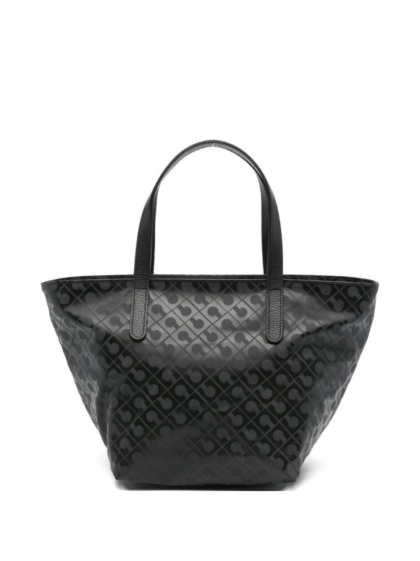 Gherardini Trapezoidal Grey Tote Bag With Zip Interior