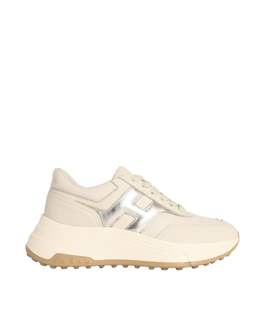 Hogan Platform Sneakers With Metallic H Detail