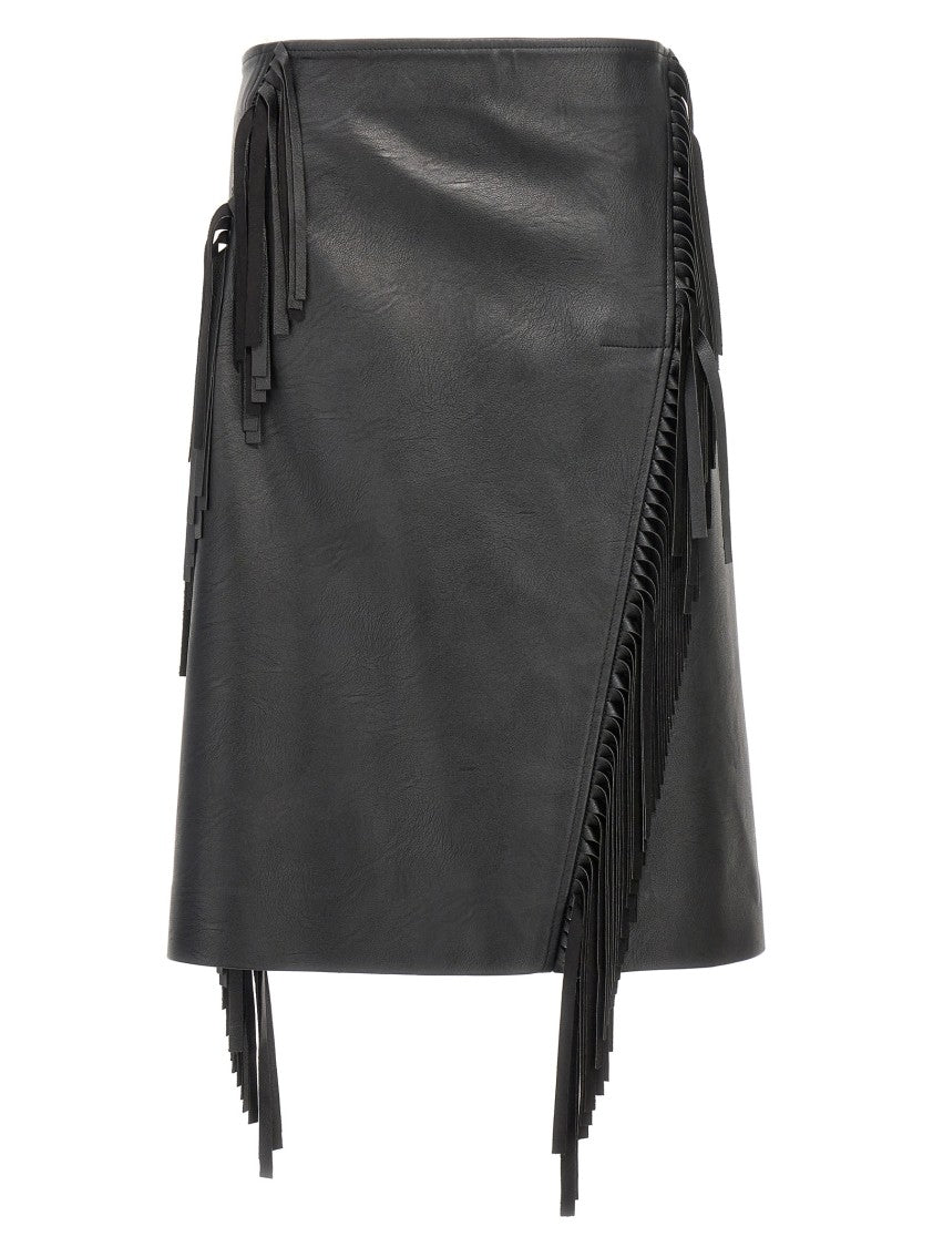 Stella Mccartney Fringed Alter Mat Skirt With Side Closure