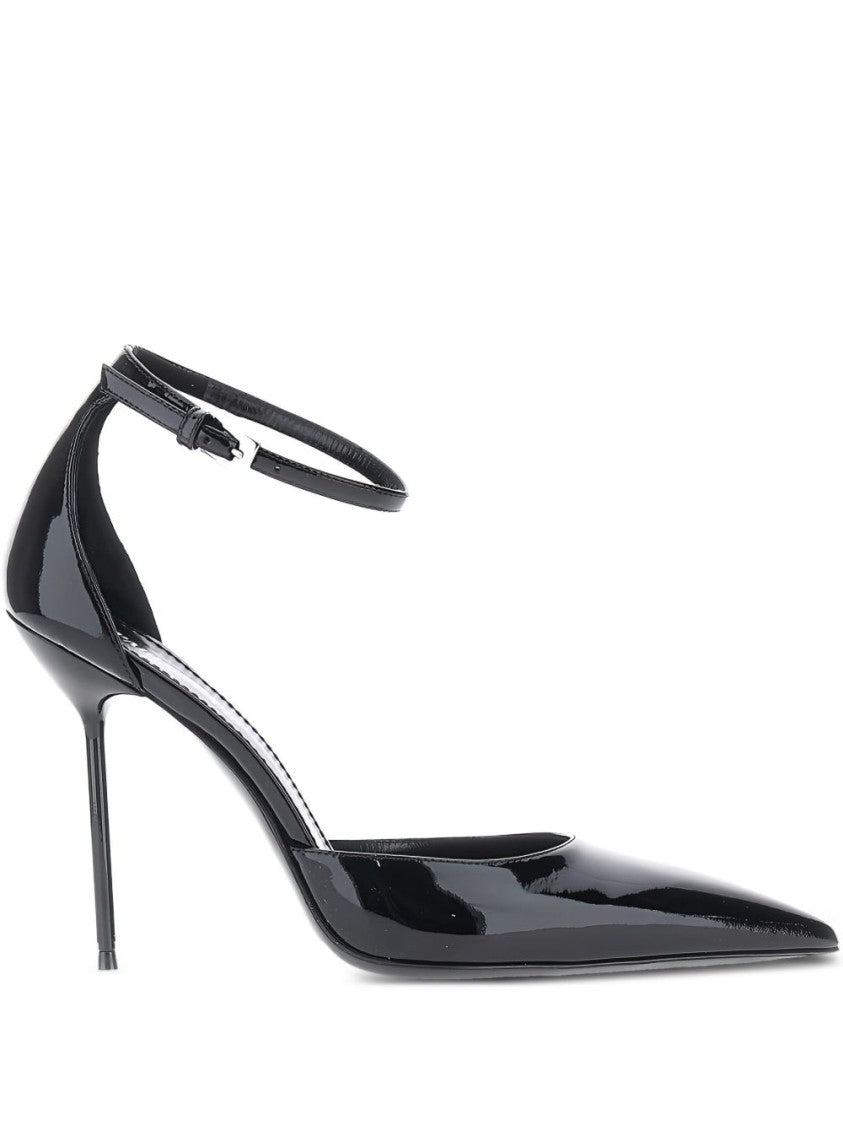 Paris Texas Black Silk And Nylon Pointed Heels