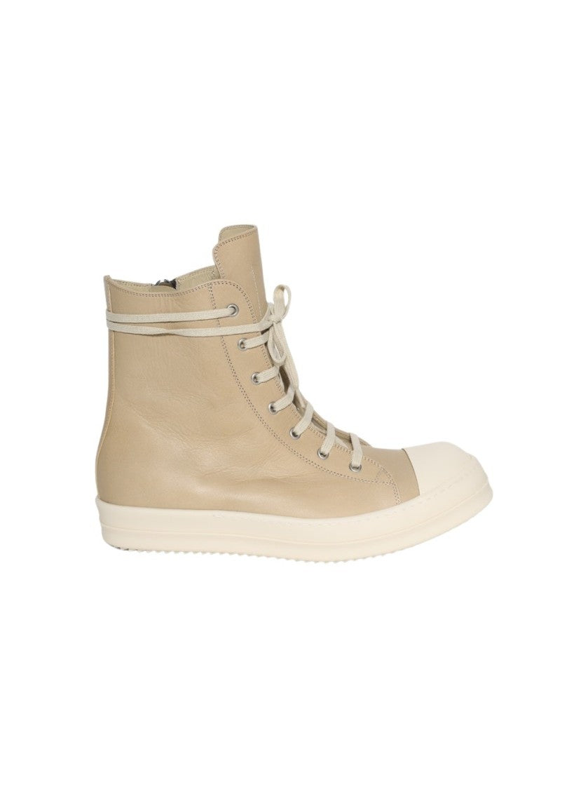 Rick Owens Hollywood High Top Sneakers Parchment And Milk