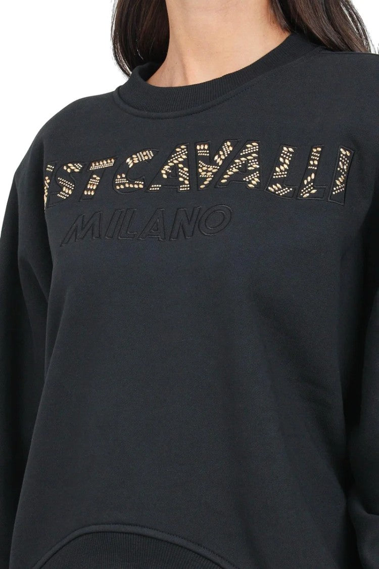 Just Cavalli Cotton Sweatshirt - Black