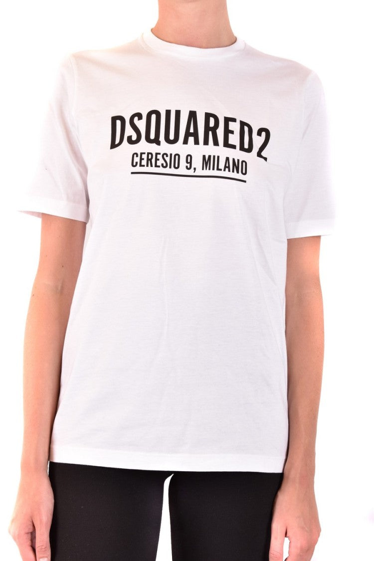 Dsquared2 Classic White T-Shirt Bold Logo Design