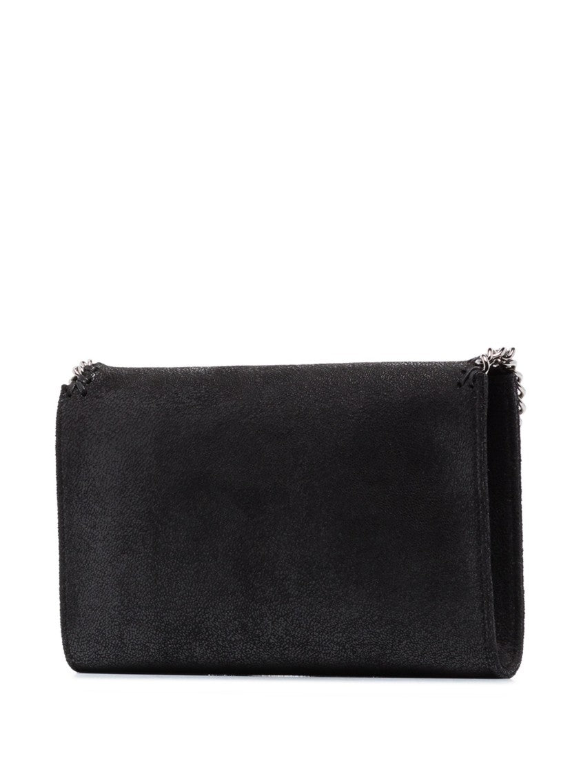 Stella Mccartney Black Falabella Wallet Shaggy Deer Satchel