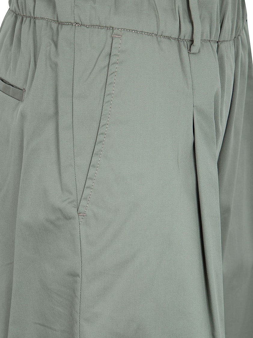 Myths Relaxed Fit Straight-Leg Trousers With Elastic Waistband And Subtle Pleats
