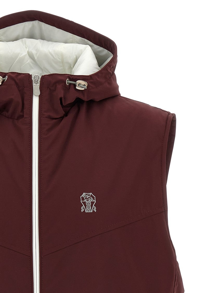 Brunello Cucinelli Water-Repellent Hooded Vest With Padded Structure