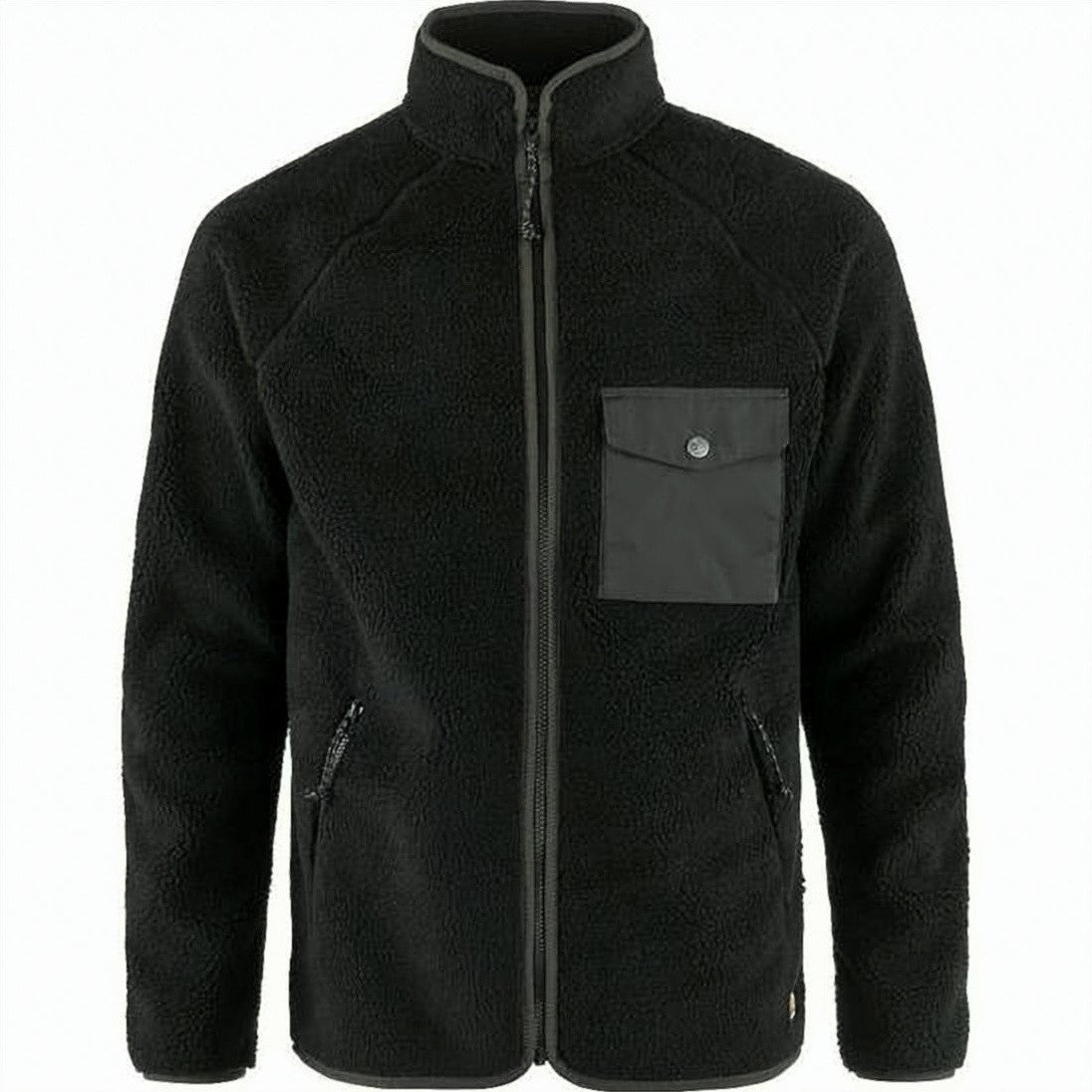 Fjallraven Kanken Minimalistic Black Fleece-Like Full-Zip Jacket