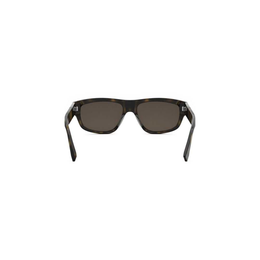 Fendi Fe40157i Rectangular Tortoiseshell Acetate Sunglasses