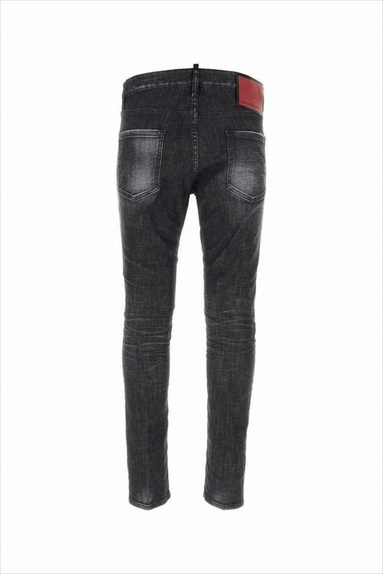 Dsquared2 Faded Black Slim-Fit Denim Pants