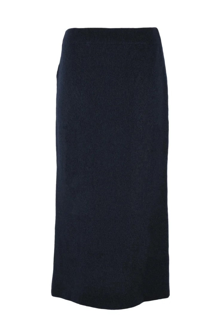 Fabiana Filippi Blue Midi Skirt With Elasticated Waistband