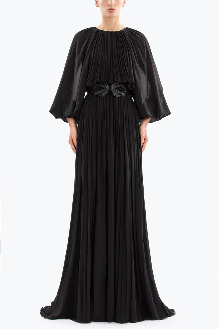 Saiid Kobeisy Pleated Long Dress