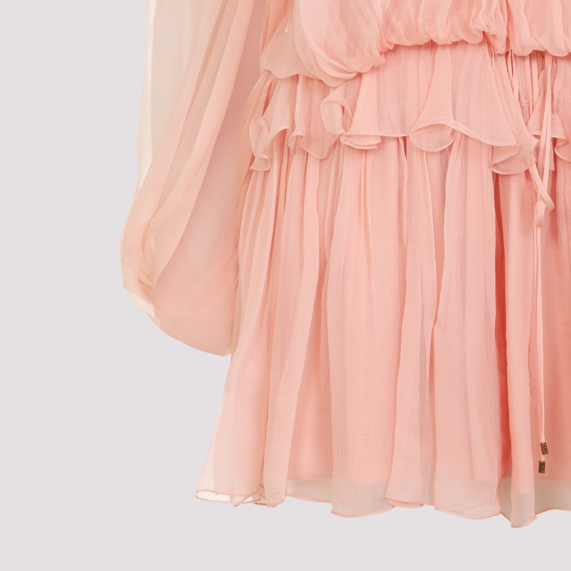 Chloé Silk Dress With Ruffled Waistline