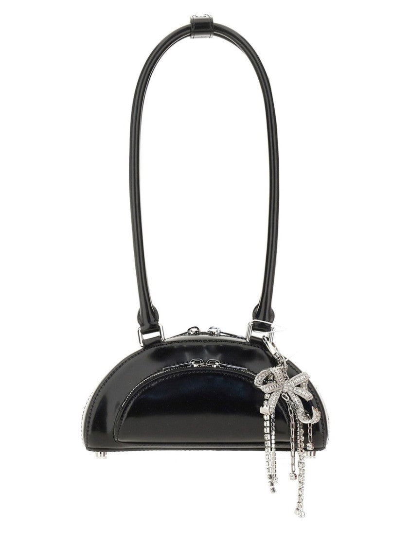 Self-Portrait Mini Shoulder Bag With Glossy Finish