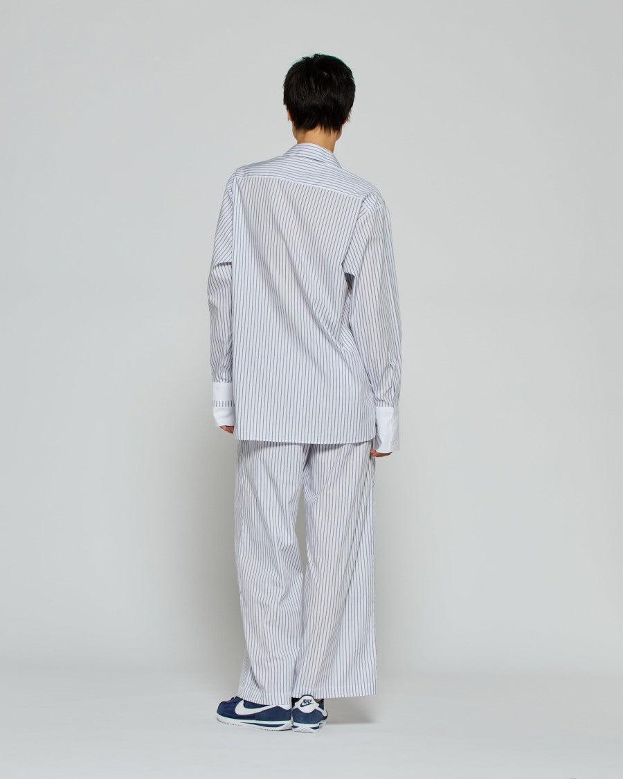 Serena Bute Striped Cropped Jogger - Navy/White