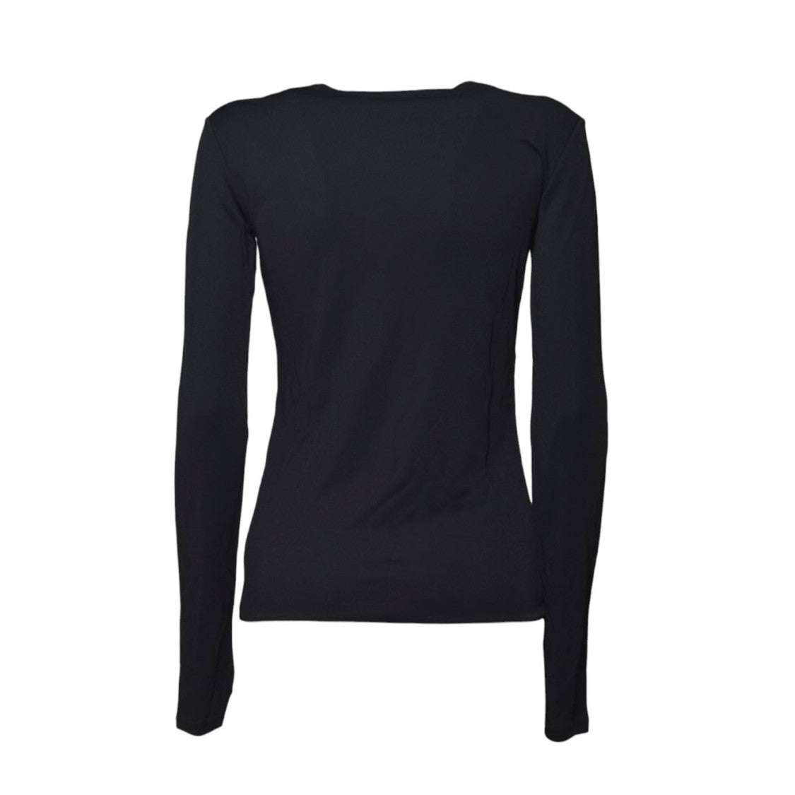 Jil Sander Long-Sleeved T-Shirt In Black Fluid Viscose