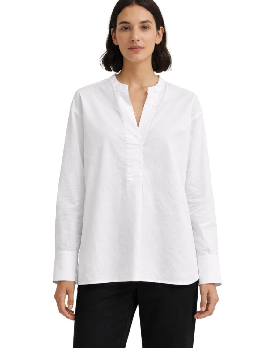 Pomandère Women’S White Cotton Shirt
