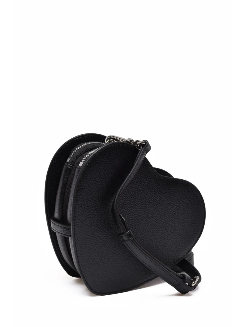Vivienne Westwood Black Polyurethane Heart Shoulder Bag
