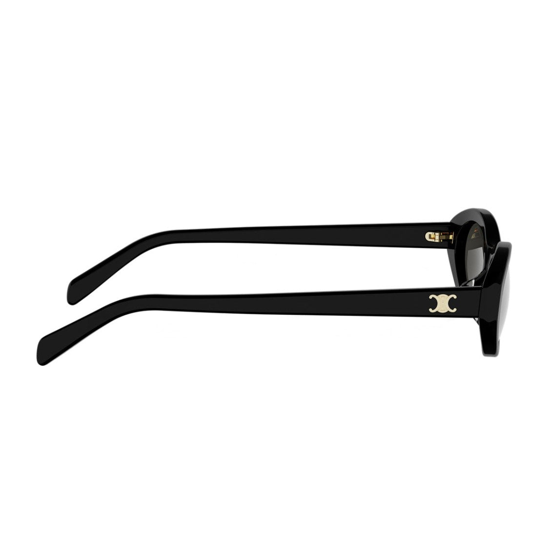 Thélios S.P.A Black Triomphe Recycled Acetate Oval Sunglasses