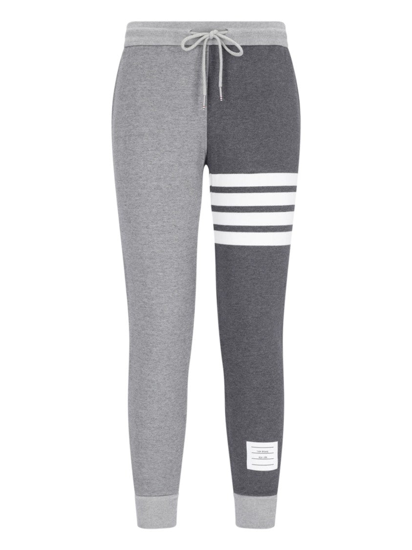 Thom Browne "Loopback 4-Bar" Sweatpants – Grey