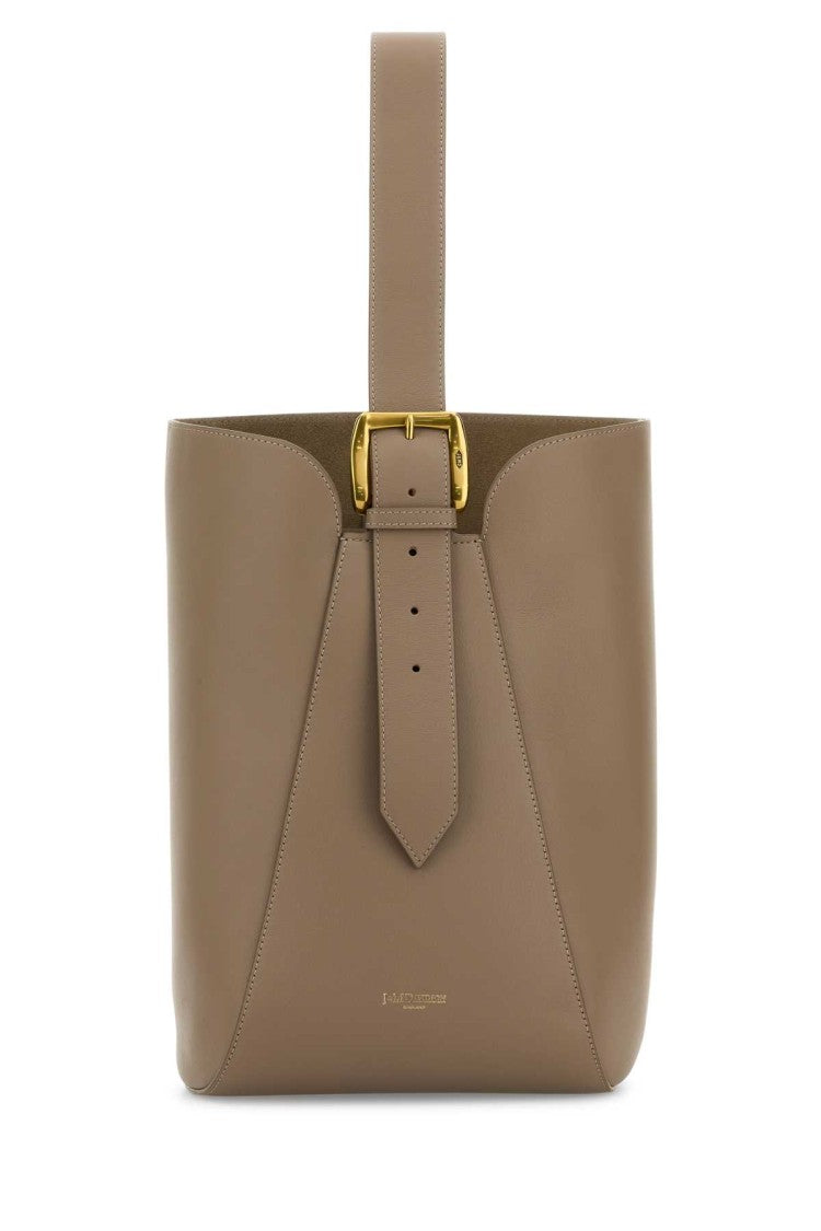 J&M Davidson Cappuccino Leather Quiver Bucket Bag