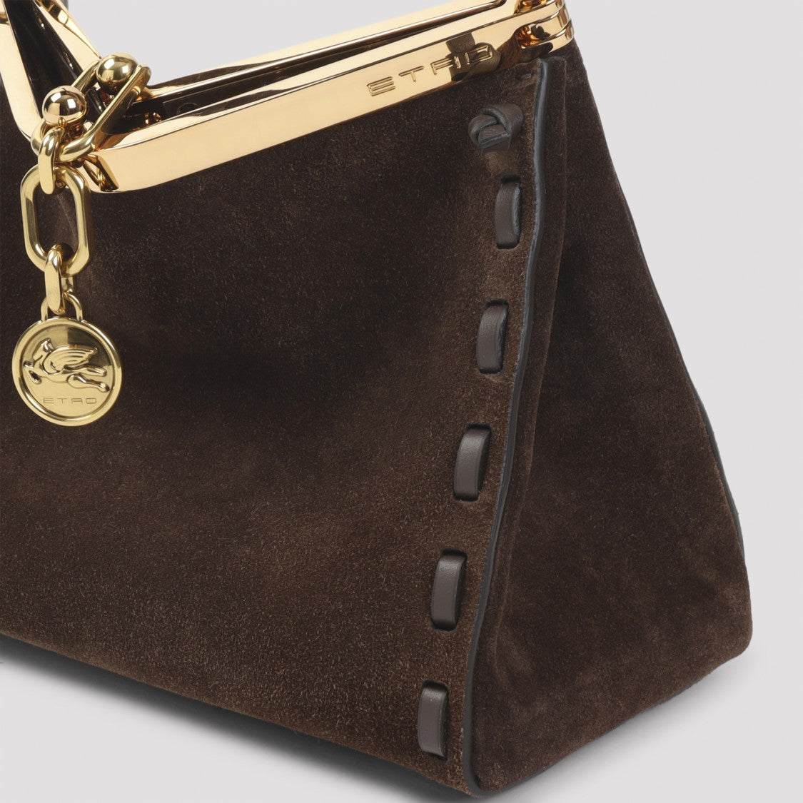 Etro Structured Suede Leather Shoulder Bag