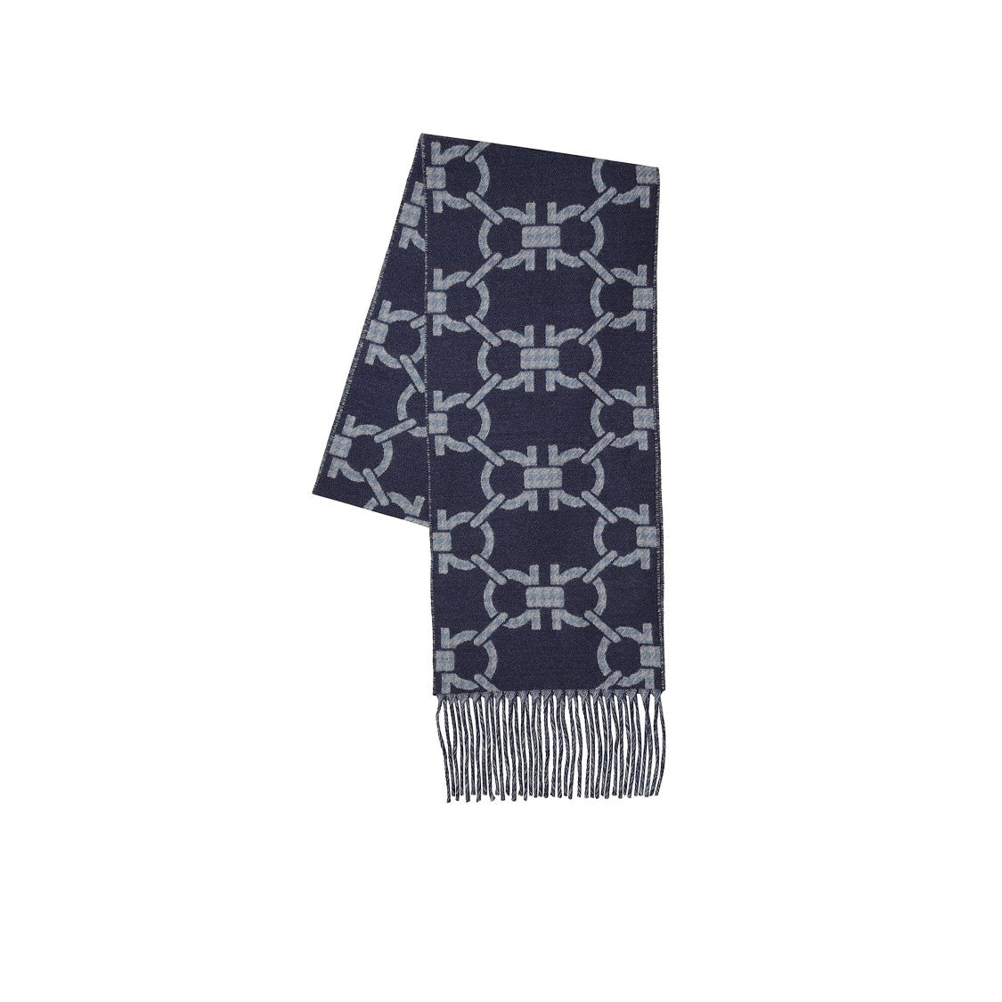 Ferragamo Jacquard Pattern Wool Scarf
