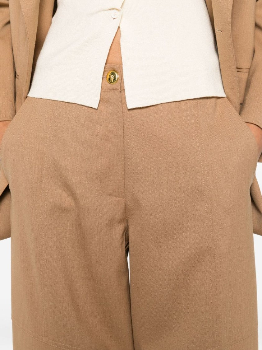 Pinko Cropped Trousers With High Waist