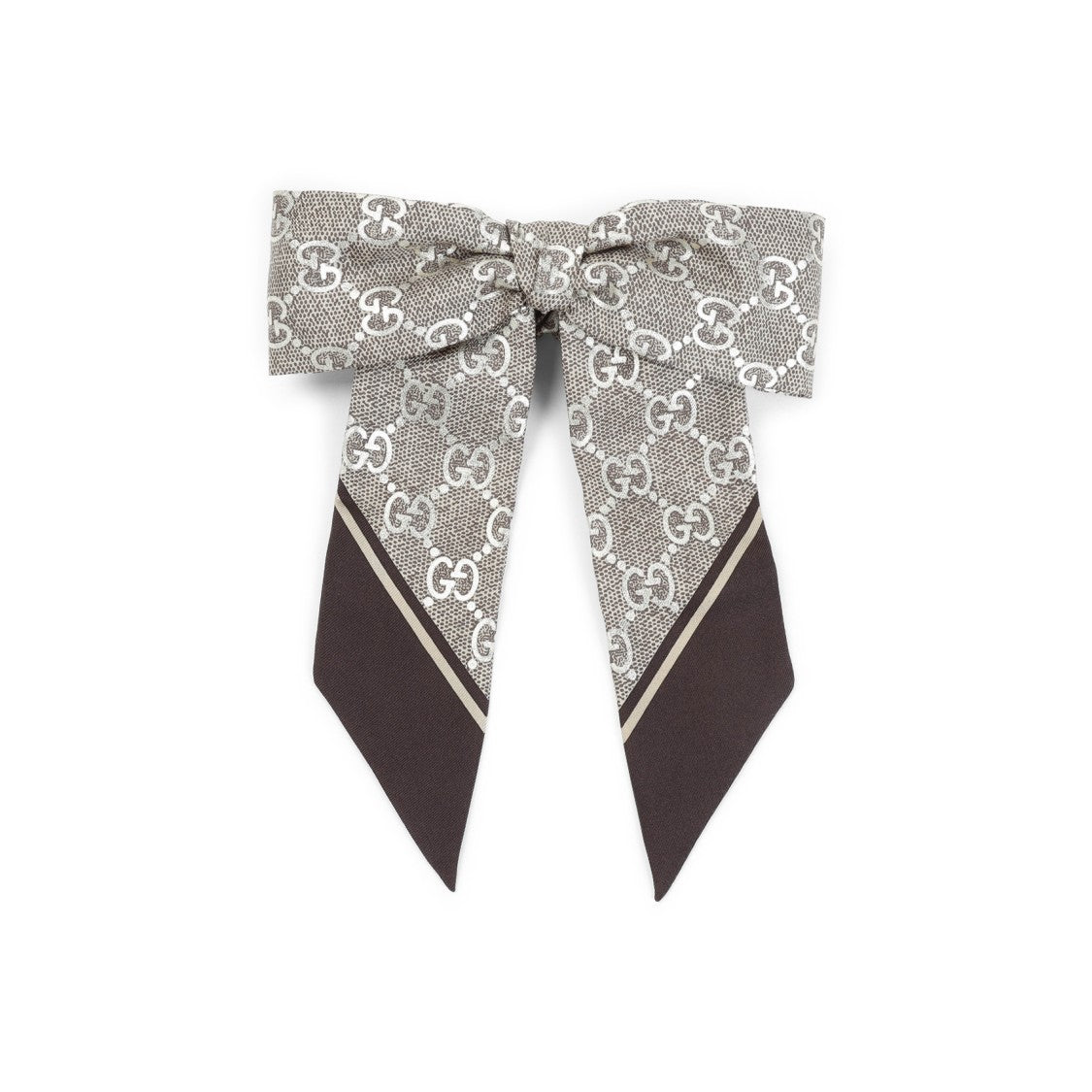 Gucci Silk Bow Hairpiece With Interlocking Pattern