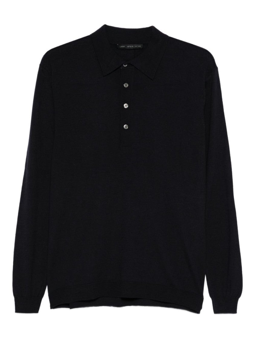 Low Brand Long-Sleeved Polo Shirt In Extra-Fine Merino Wool