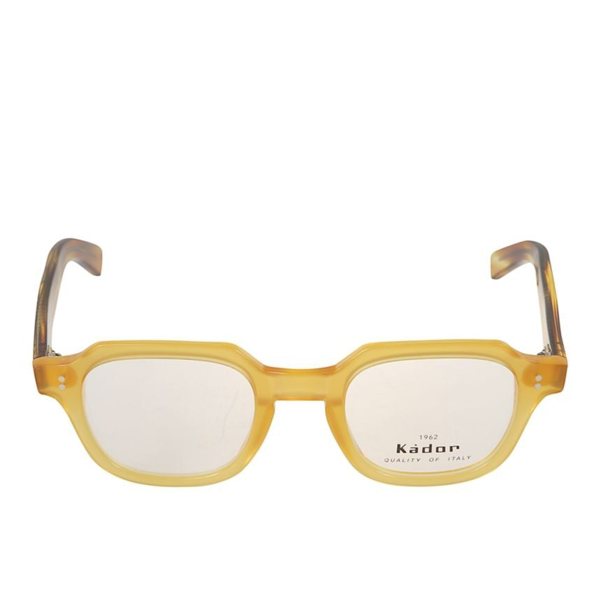 Kador K-Story/N Translucent Amber Rectangular Sunglasses With Tortoiseshell Temples
