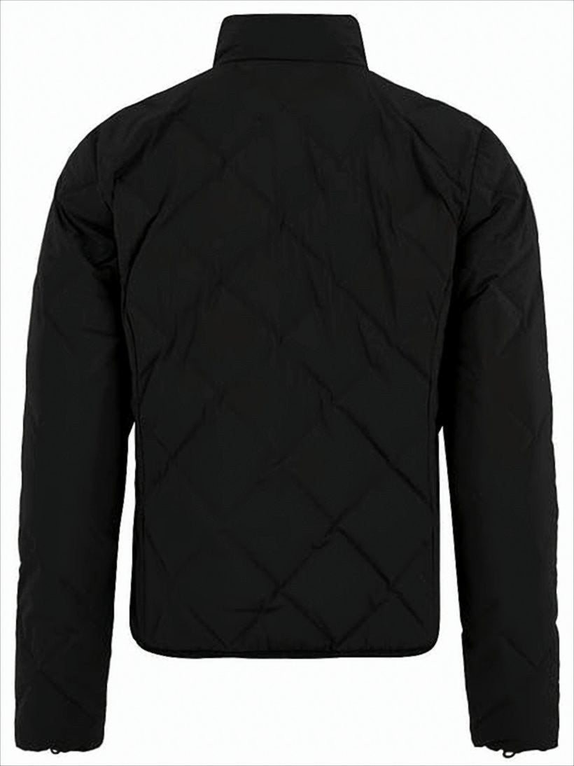 Duvetica Cropped Quilted Padded Jacket With High Collar And Zippered Cuffs