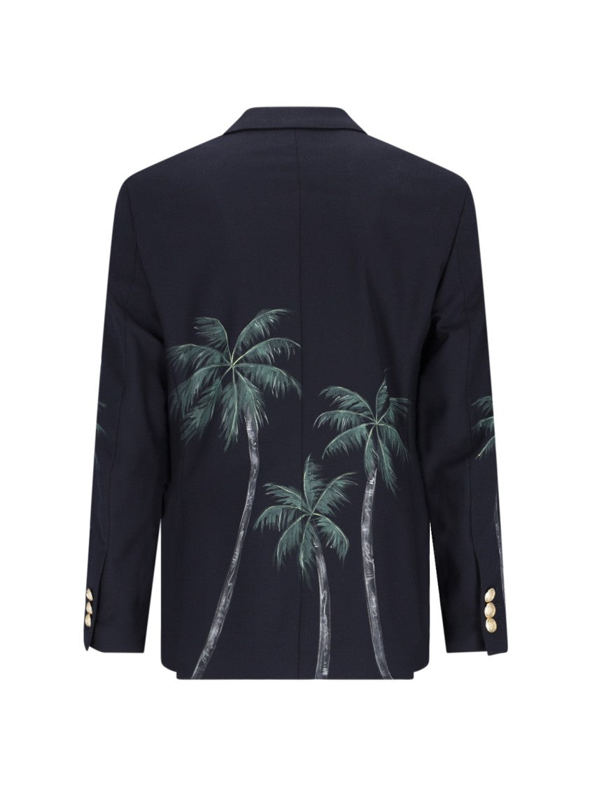 Palm Angels "Double-Breasted Blazer" – Blue