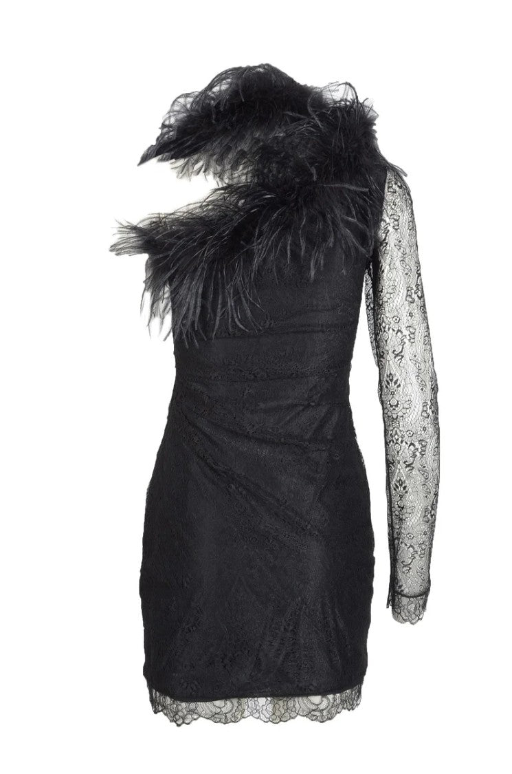 Patrizia Pepe Sera Viscose Polyamide Dress - Black