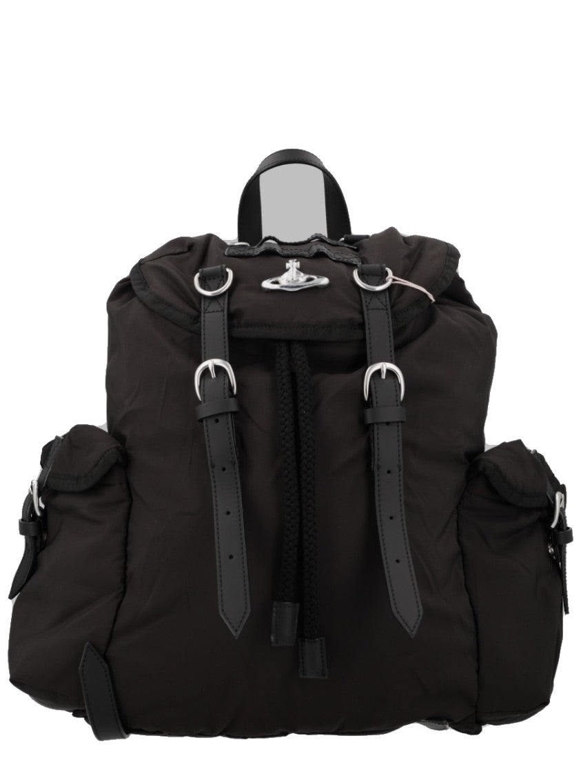 Vivienne Westwood Black Drawstring Backpack
