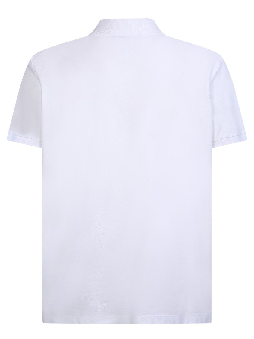 Dsquared2 White Cotton Polo Shirt With Chest Printed Logo