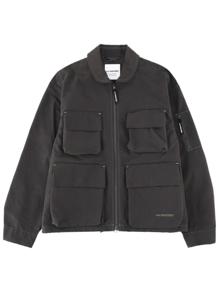 And Wander Boxy Utility Cotton-Blend Jacket