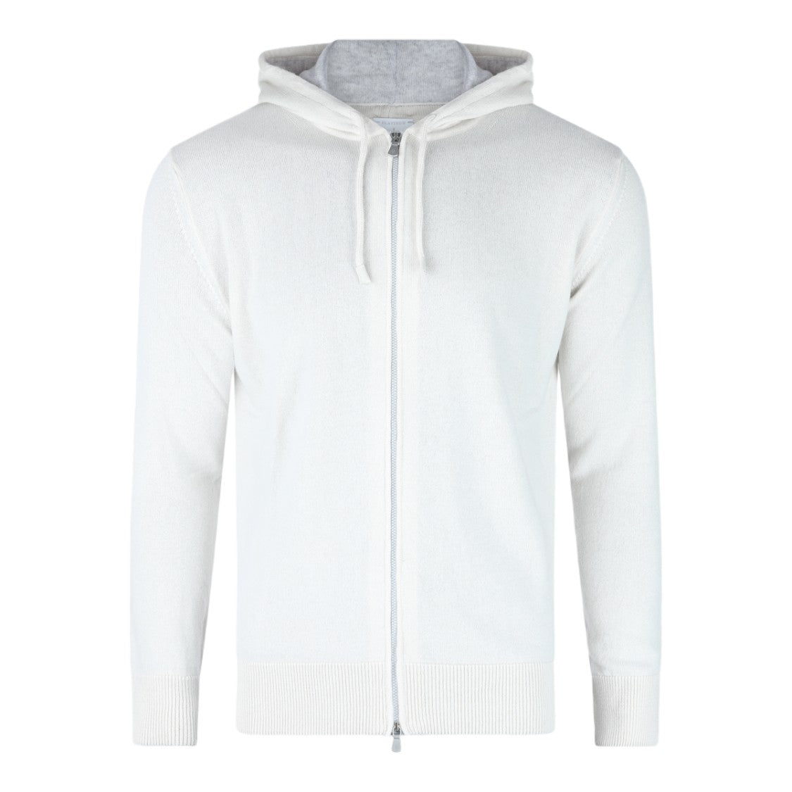Eleventy Minimalist Zip-Up Hoodie Sweater
