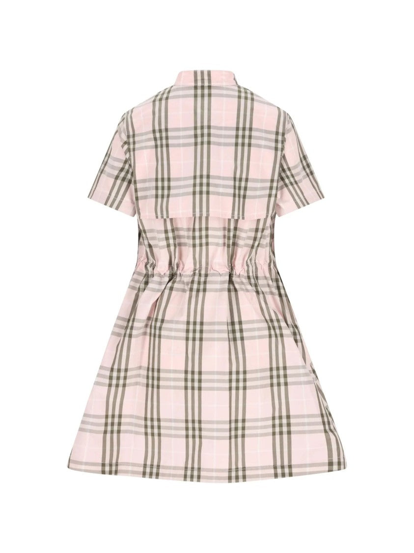Burberry Pink Check Cotton Dress
