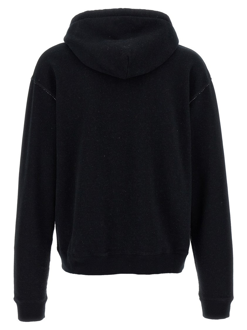 Valentino Garavani Cotton Hoodie With Chez Valentino Front Print And Kangaroo Pocket