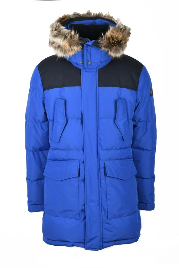 Paul & Shark Long Down Jacket - Blue