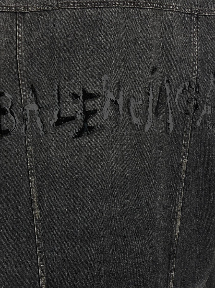 Balenciaga Denim Jacket With Used Effect