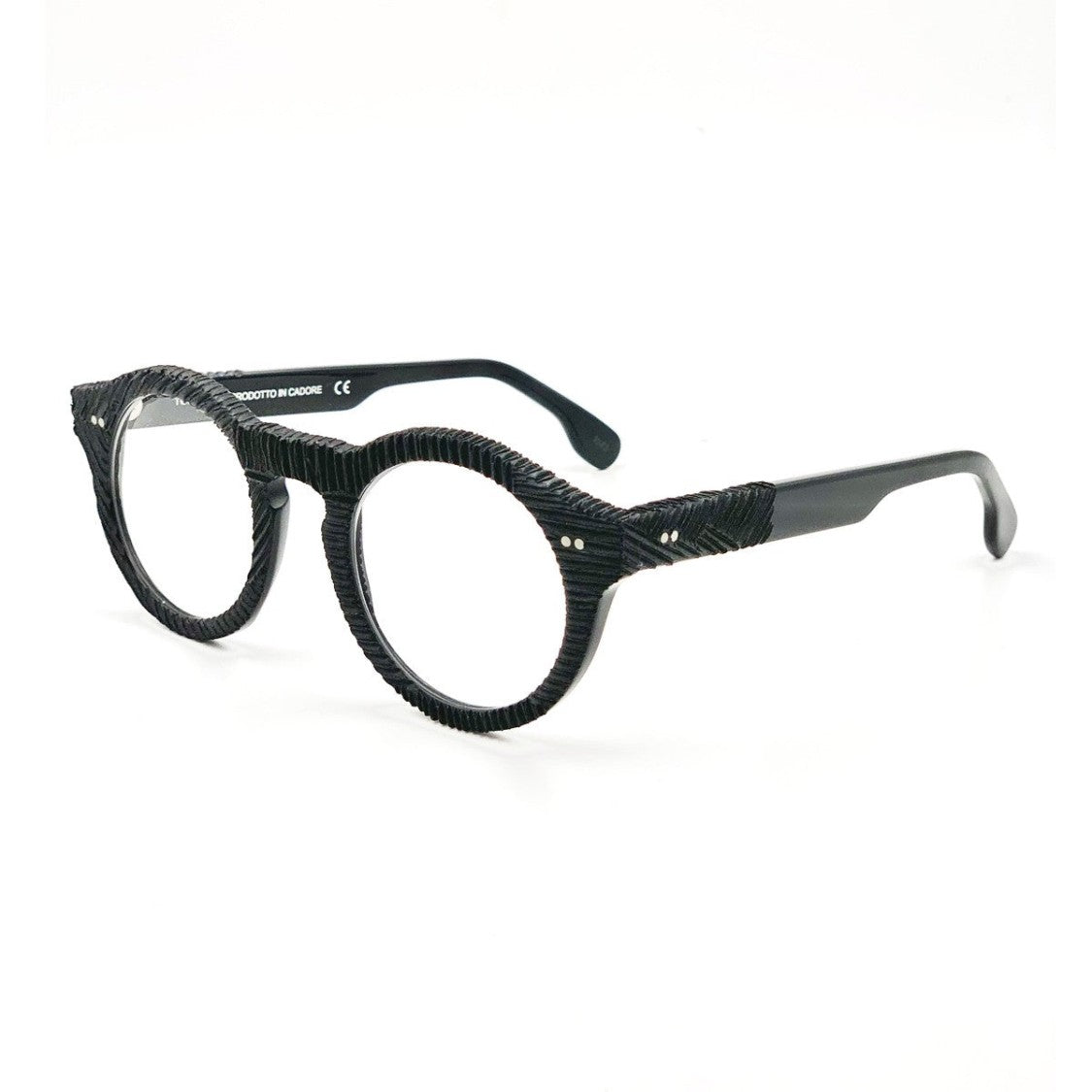 Toffoli Costantino Black T015 Igor Celluloid Round Sunglasses