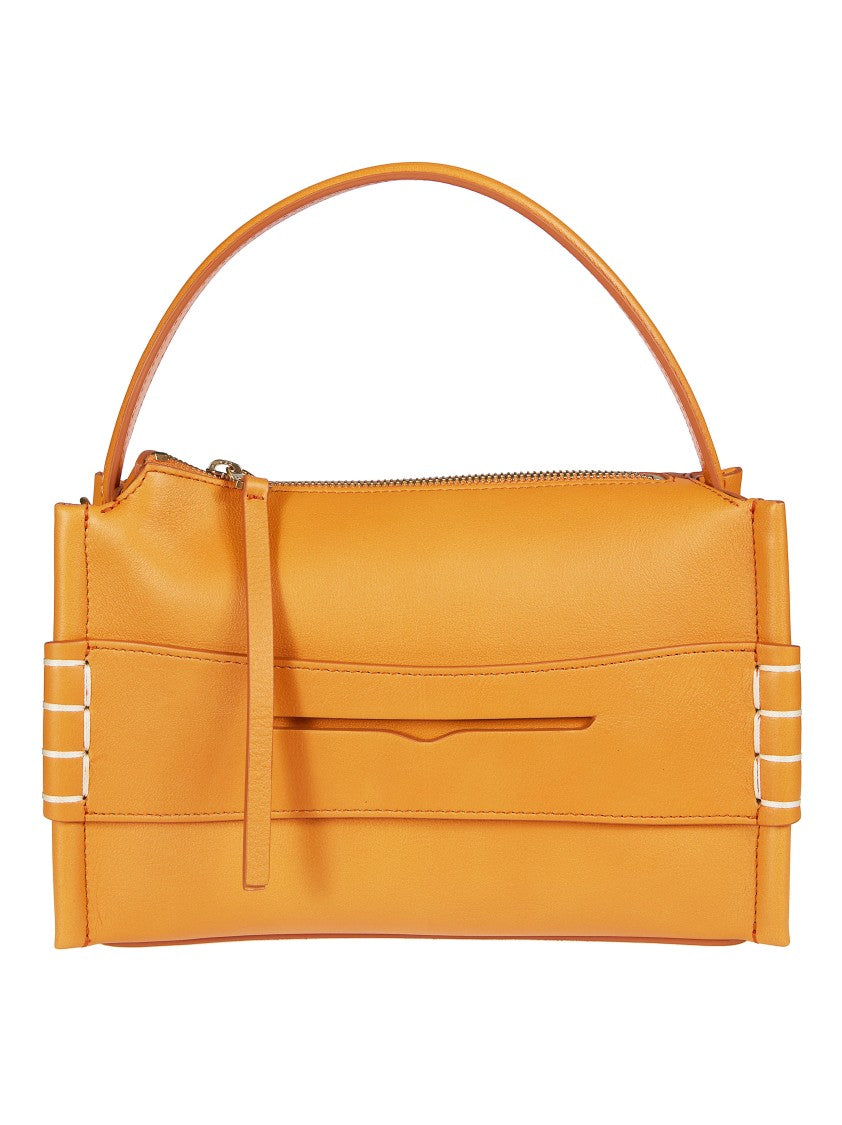 J. W. Anderson Orange Structured Leather Small Loafer Bag