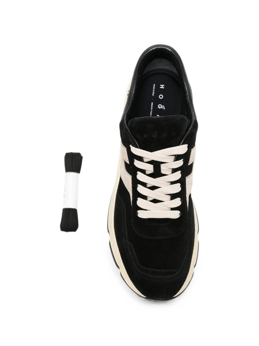Hogan Black Beige H Logo Sneakers