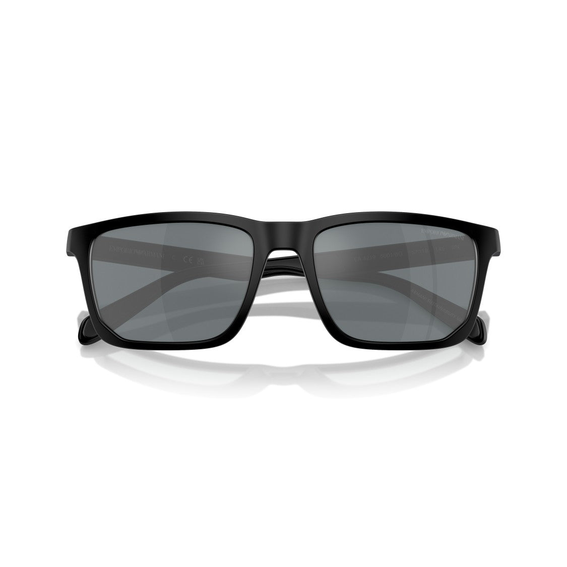 Emporio Armani 0Ea4219 Rectangular Matte Black Sunglasses With Durable Arms