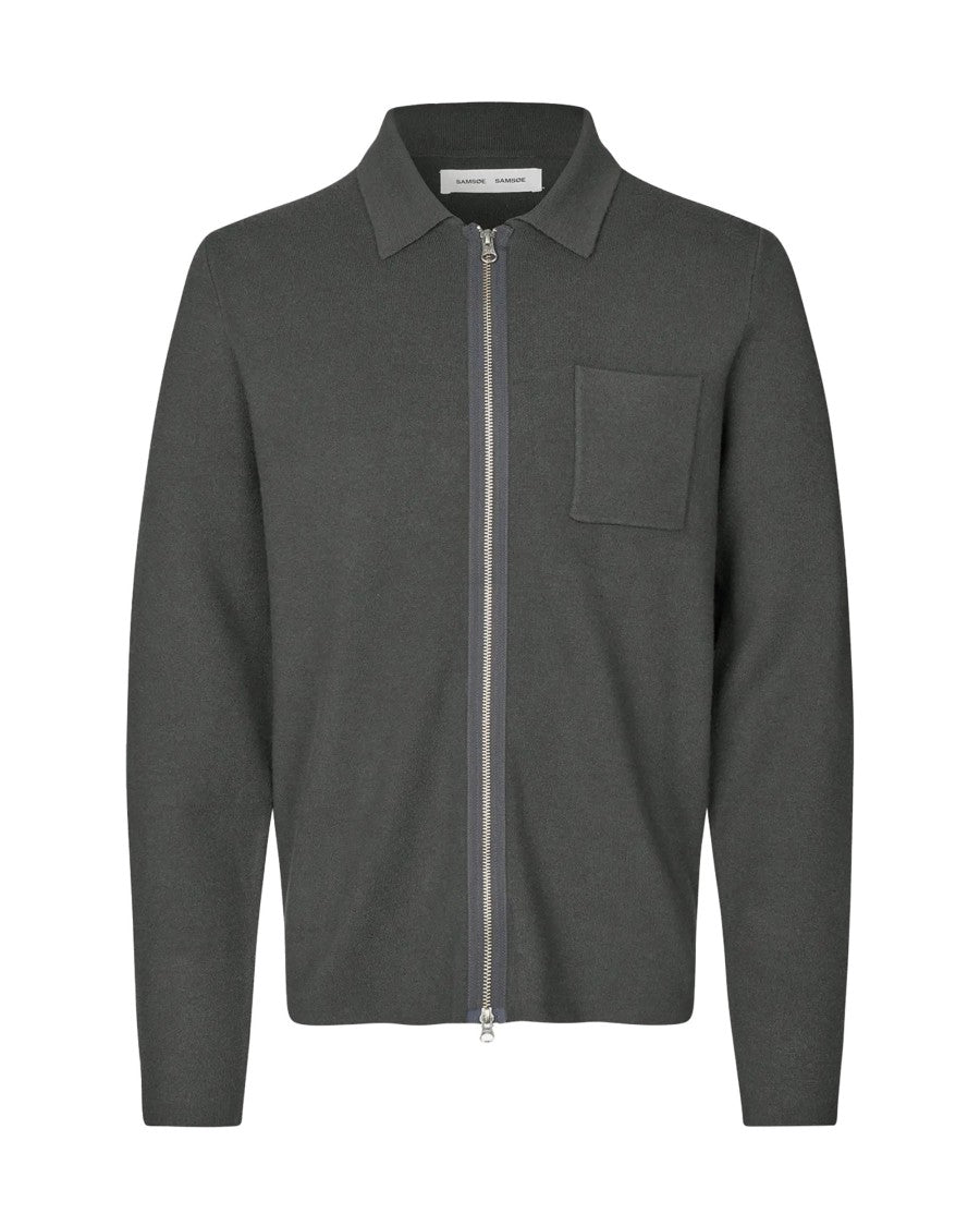 Samsøe Samsøe Black Oyster Guna X Zip Cardigan