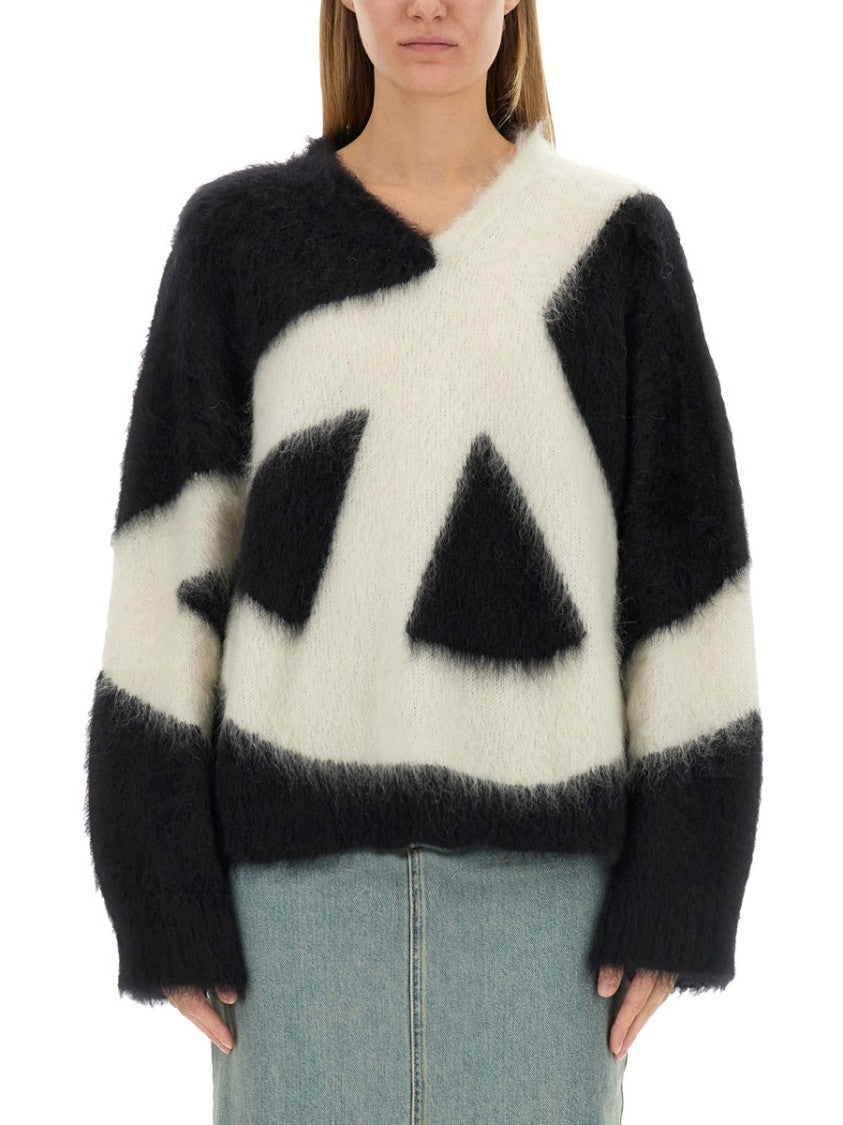 Moschino Abstract Design Oversized Sweater
