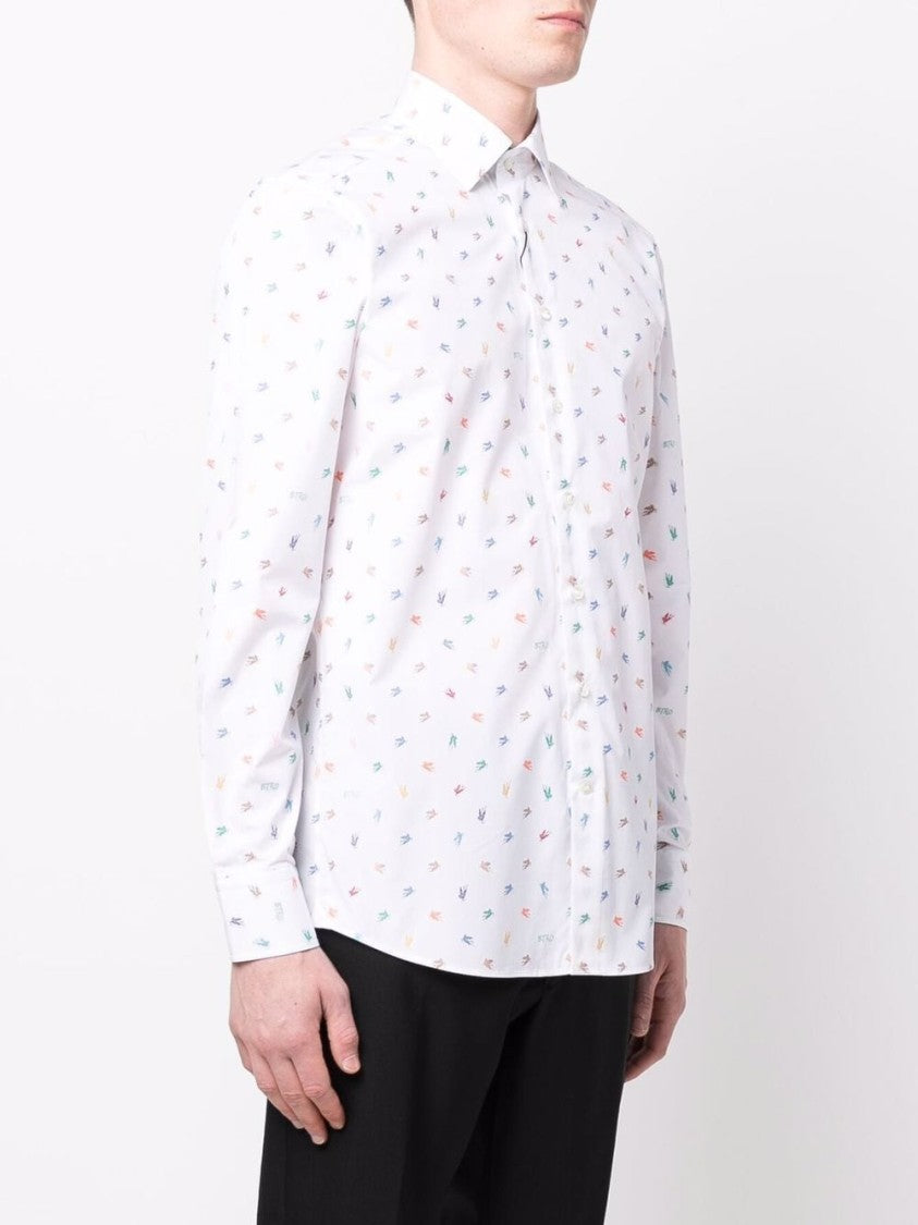 Etro Pegaso Jacquard Long-Sleeve Shirt In Off-White